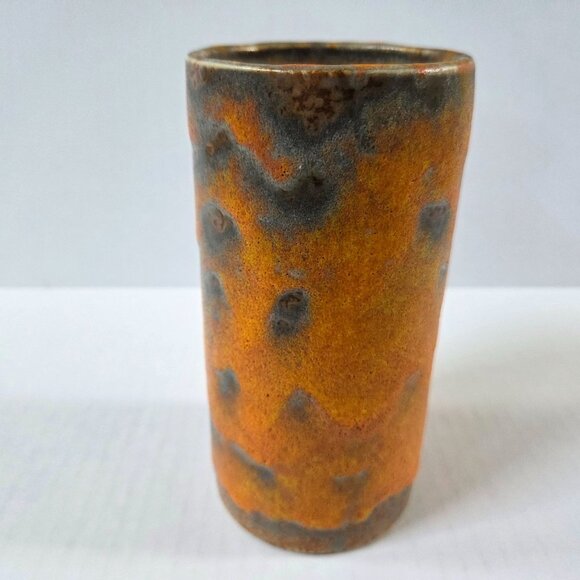 Vintage Royal Haeger Pottery Cylinder Vase Orange Peel Mid Century MCM - Picture 7 of 12
